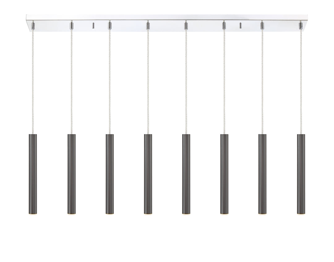Forest - LED 8 Light Linear Chandelier (917MP12-PBL-LED-8LCH)