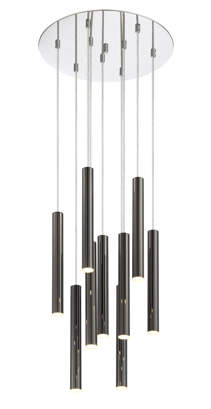 Forest - LED 9 Light Chandelier (917MP12-PBL-LED-9RCH)