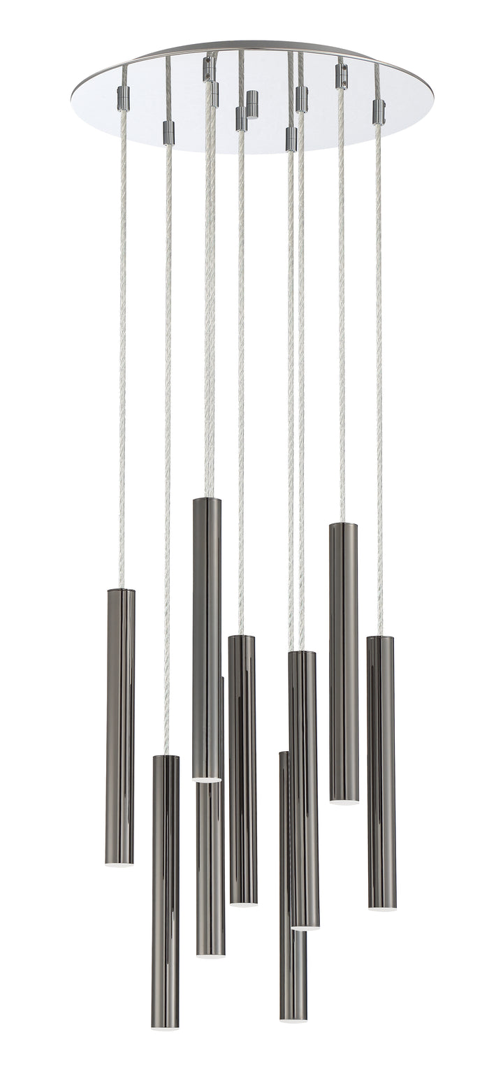 Forest - LED 9 Light Chandelier (917MP12-PBL-LED-9RCH)