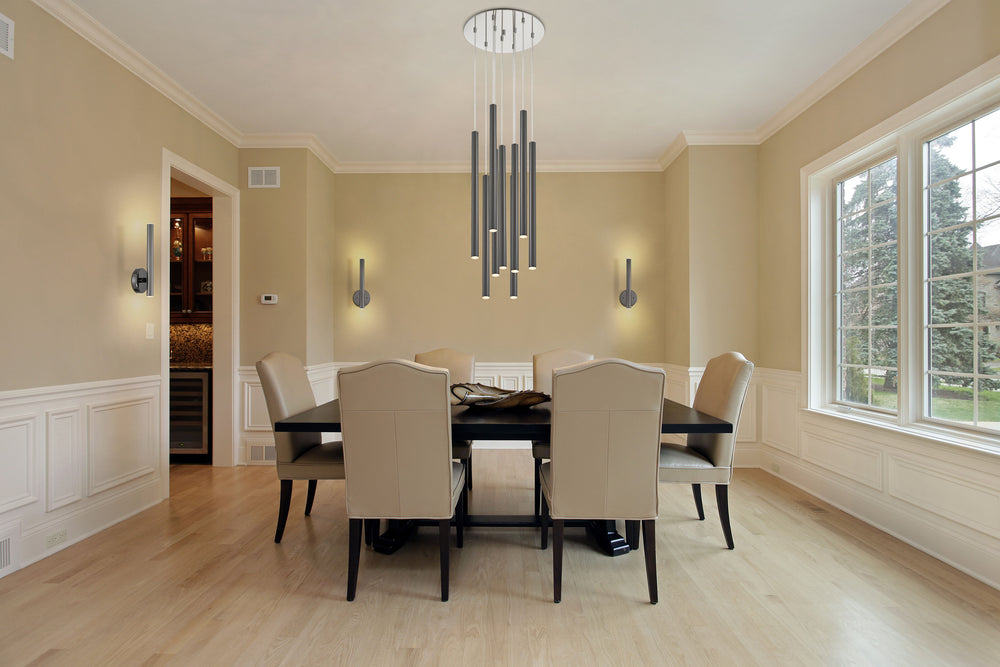 Forest - LED 9 Light Chandelier (917MP12-PBL-LED-9RCH)