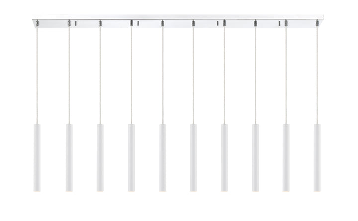 Forest - LED 10 Light Linear Chandelier (917MP12-WH-LED-10LCH)