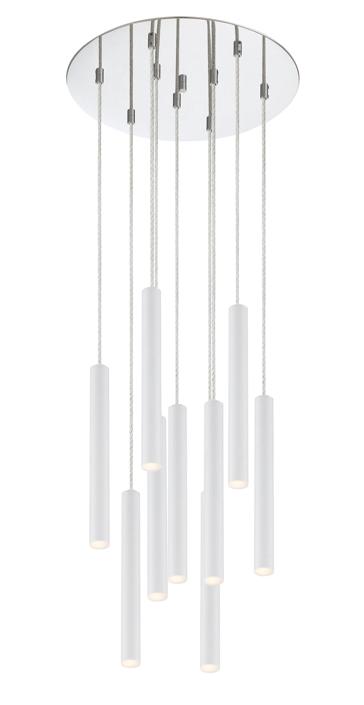 Forest - LED 9 Light Chandelier (917MP12-WH-LED-9RCH)