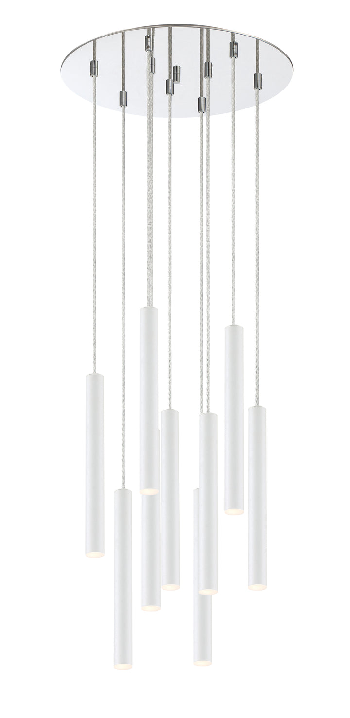 Forest - LED 9 Light Chandelier (917MP12-WH-LED-9RCH)