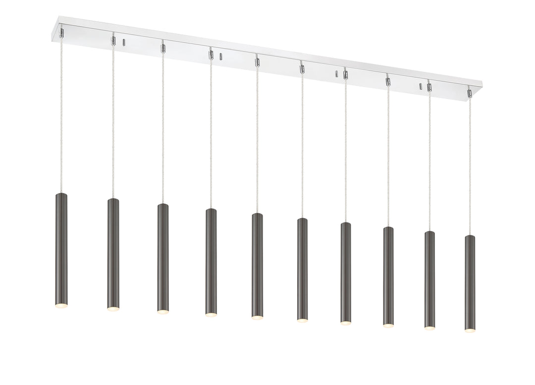 Forest - LED 10 Light Linear Chandelier (917MP12PBL-LED-10LCH)