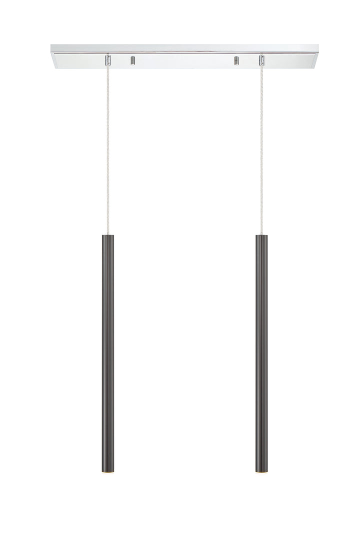 Forest - LED 2 Light Linear Chandelier (917MP24-PBL-LED-2LCH)
