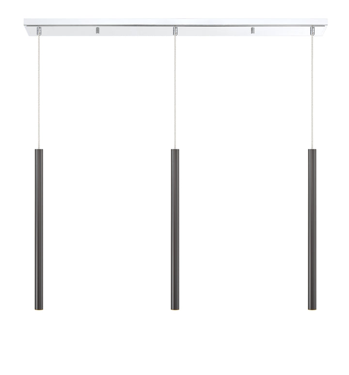 Forest - LED 3 Light Linear Chandelier (917MP24-PBL-LED-3LCH)