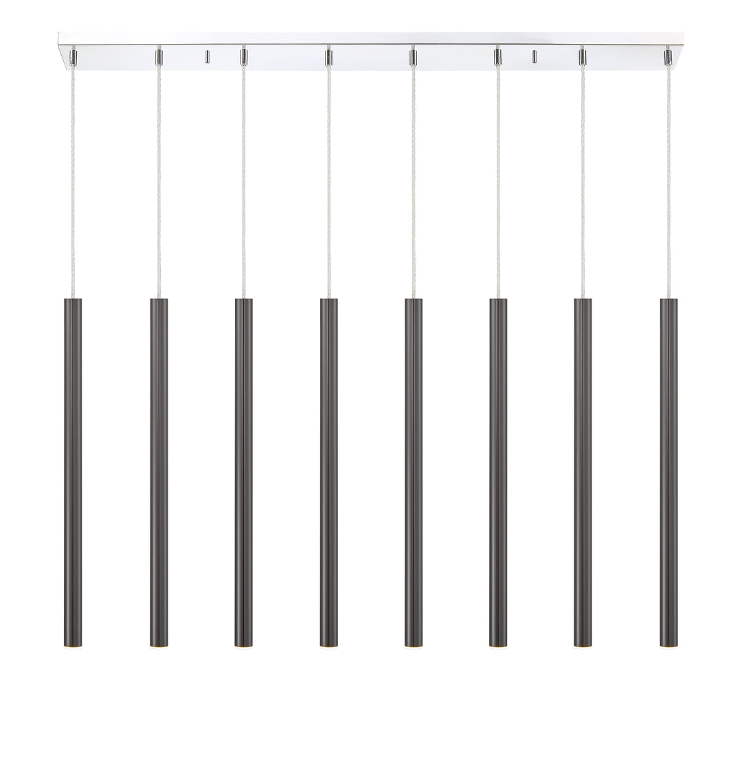 Forest - LED 8 Light Linear Chandelier (917MP24-PBL-LED-8LCH)
