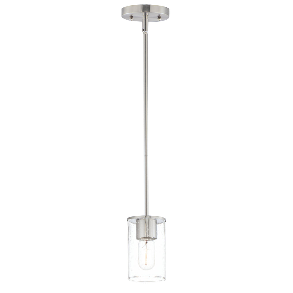 Sleek 1-Light Mini Pendant Satin Nickel