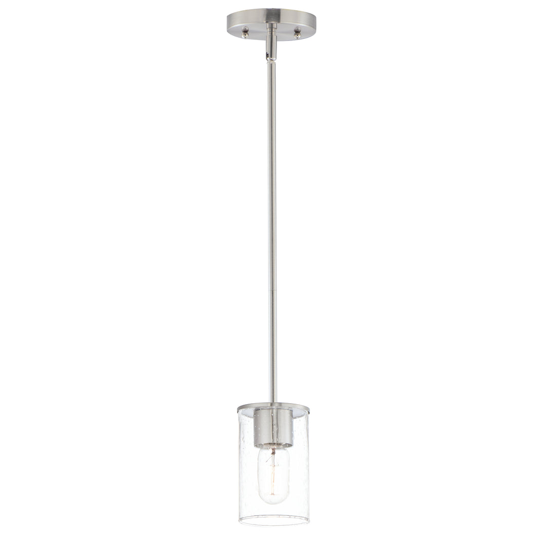 Sleek 1-Light Mini Pendant Satin Nickel