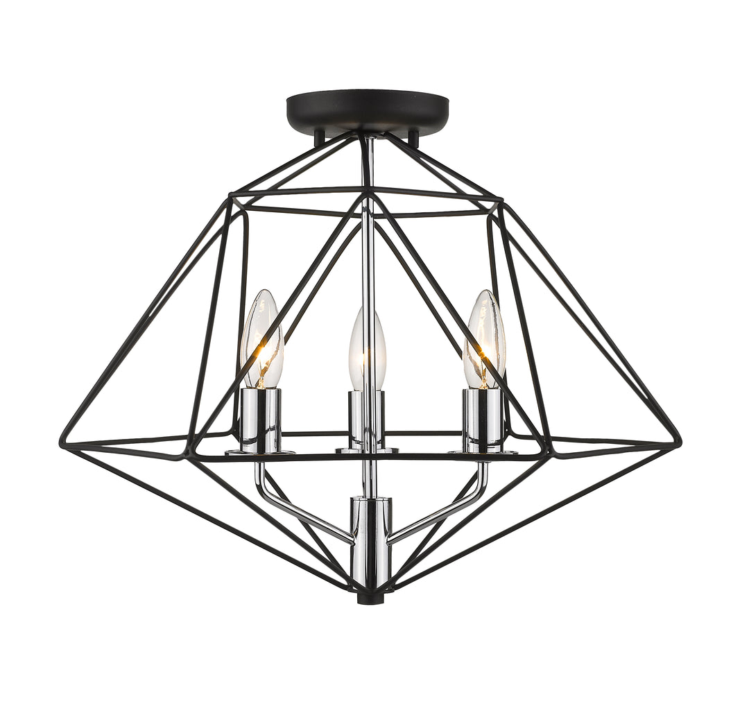 Geo - 3 Light Semi-Flush Mount