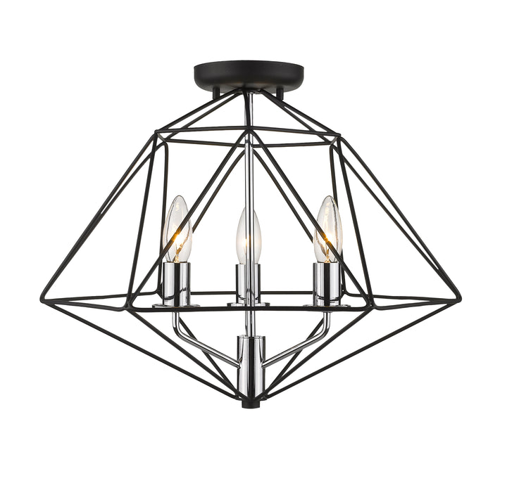 Geo - 3 Light Semi-Flush Mount