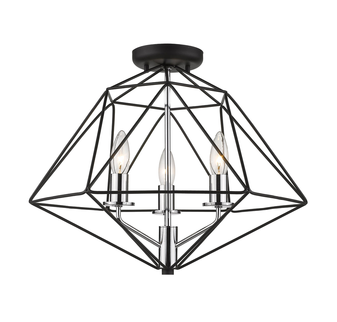 Geo - 3 Light Semi-Flush Mount