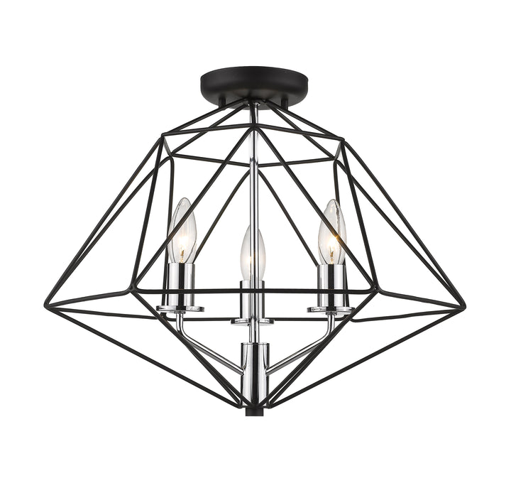 Geo - 3 Light Semi-Flush Mount