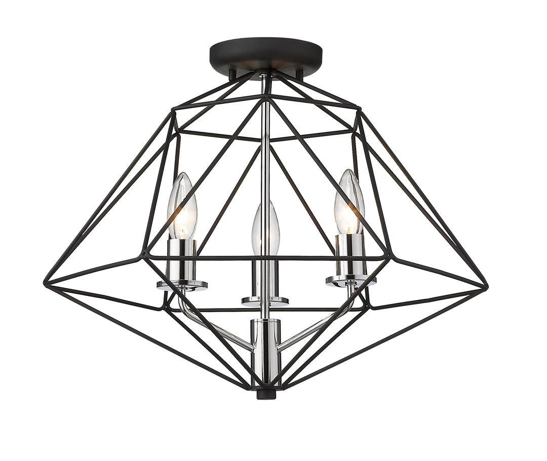 Geo - 3 Light Semi-Flush Mount