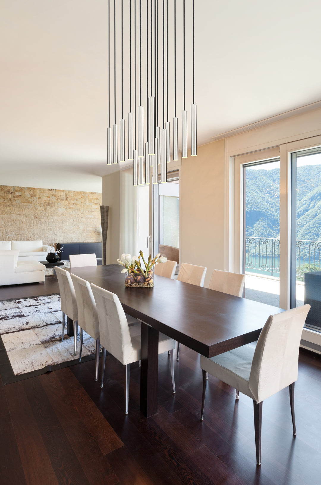 Forest - LED 17 Light Linear Chandelier