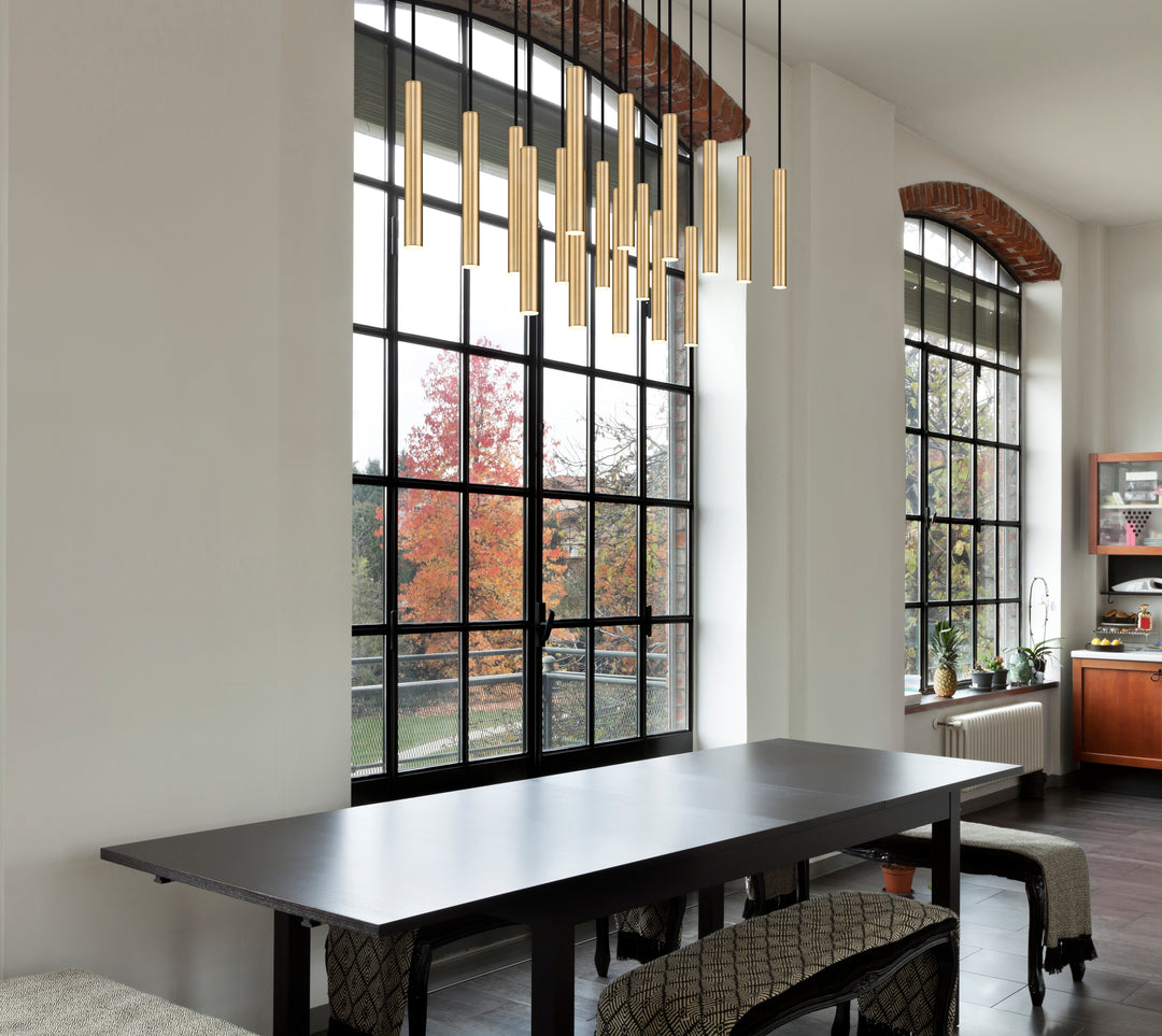 Forest - LED 17 Light Linear Chandelier (919MP12-17L-MGLD)