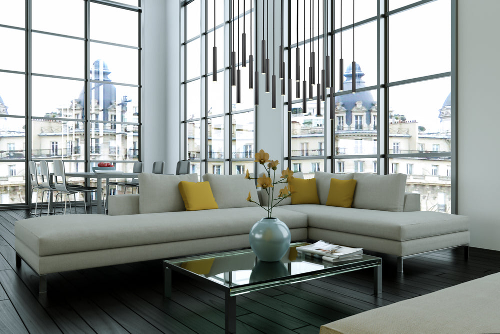 Forest - LED 23 Light Linear Chandelier (919MP12-23L-MB)