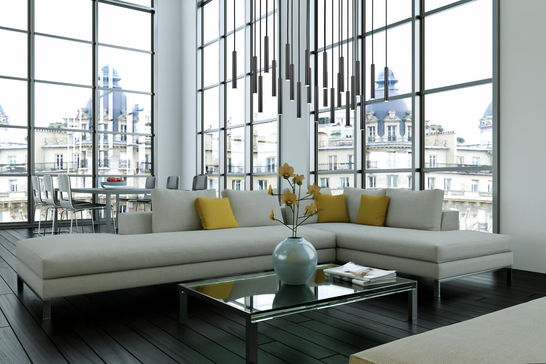 Forest - LED 23 Light Linear Chandelier (919MP12-23L-MB)