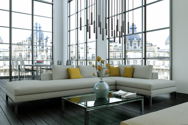 Forest - LED 23 Light Linear Chandelier (919MP12-23L-MB)