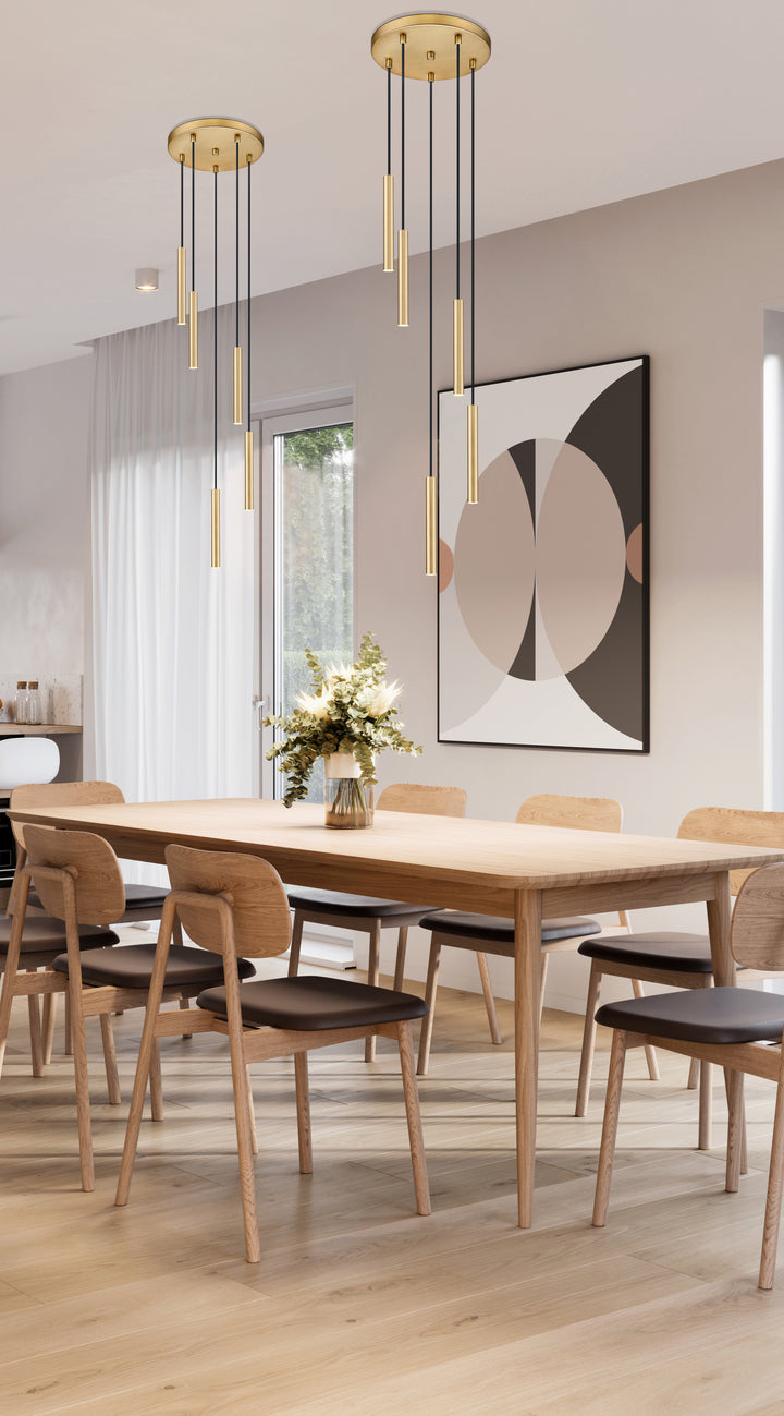 Forest - LED 5 Light Chandelier (919MP12-5R-MGLD)