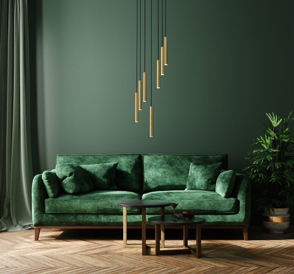 Forest - LED 7 Light Chandelier (919MP12-7R-MGLD)