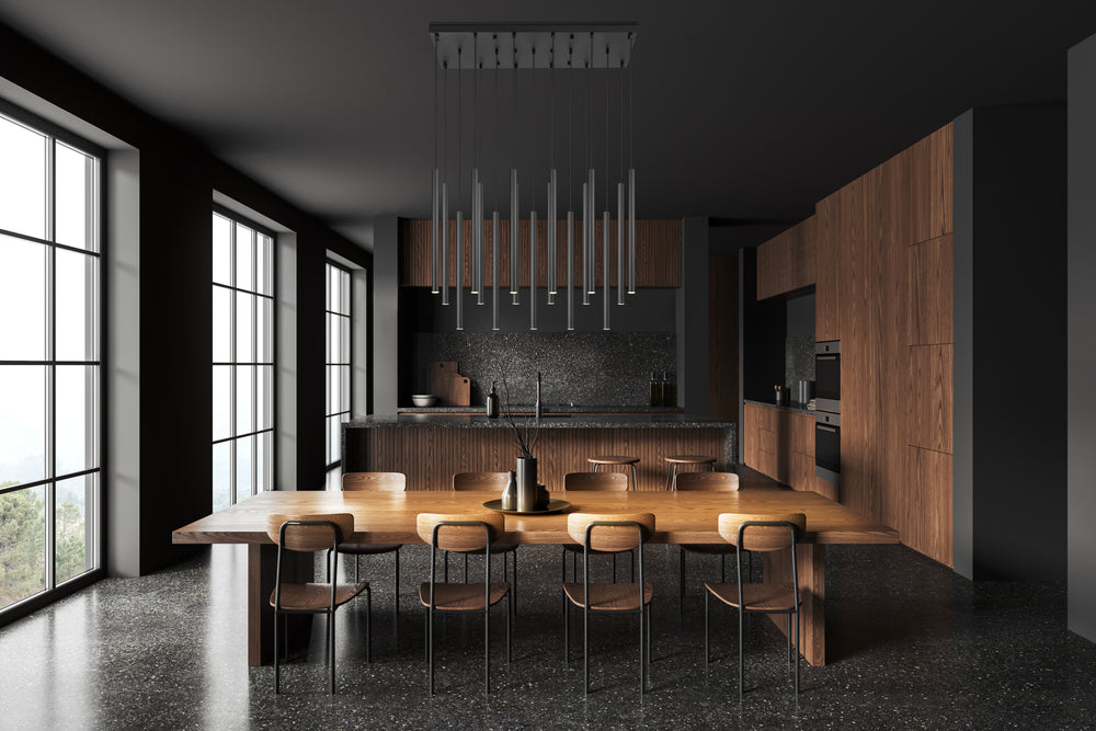 Forest - LED 17 Light Linear Chandelier (919MP24-17L-MB)