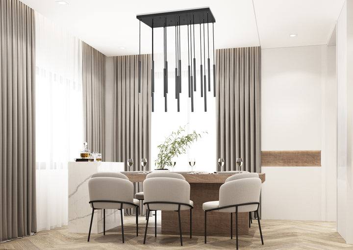 Forest - LED 17 Light Linear Chandelier (919MP24-17L-MB)