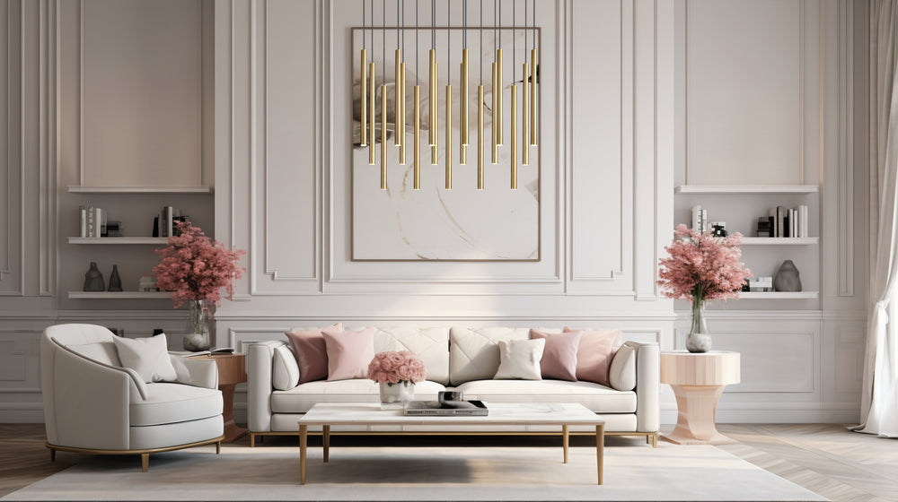Forest - LED 17 Light Linear Chandelier (919MP24-17L-MGLD)