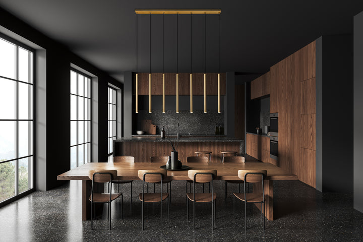 Forest - LED 7 Light Linear Chandelier (919MP24-7L-MGLD)