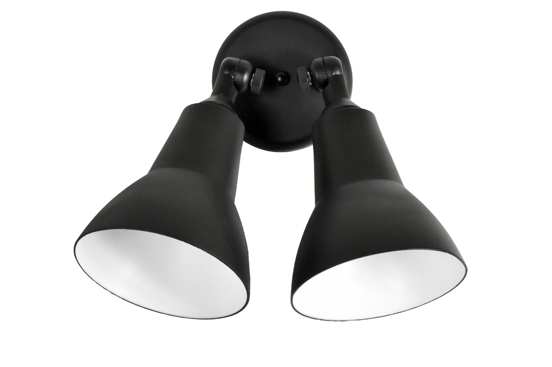 Spots 2-Light Outdoor Wall Mount Black