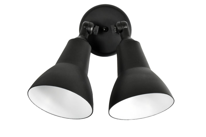 Spots 2-Light Outdoor Wall Mount Black
