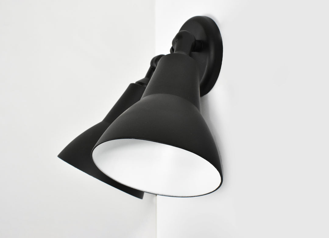 Spots 2-Light Outdoor Wall Mount Black alternate view