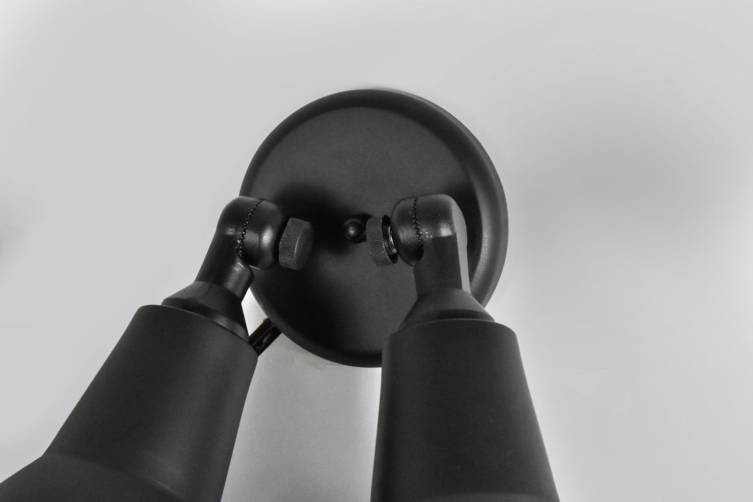 Spots 2-Light Outdoor Wall Mount Black alternate view
