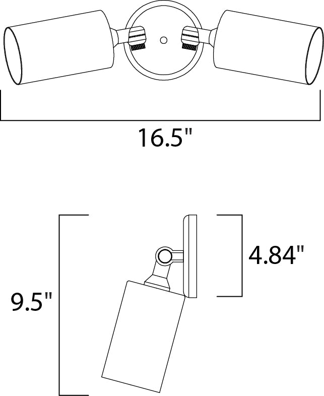 Spots Can Wall/Flush Mount dimensions diagram