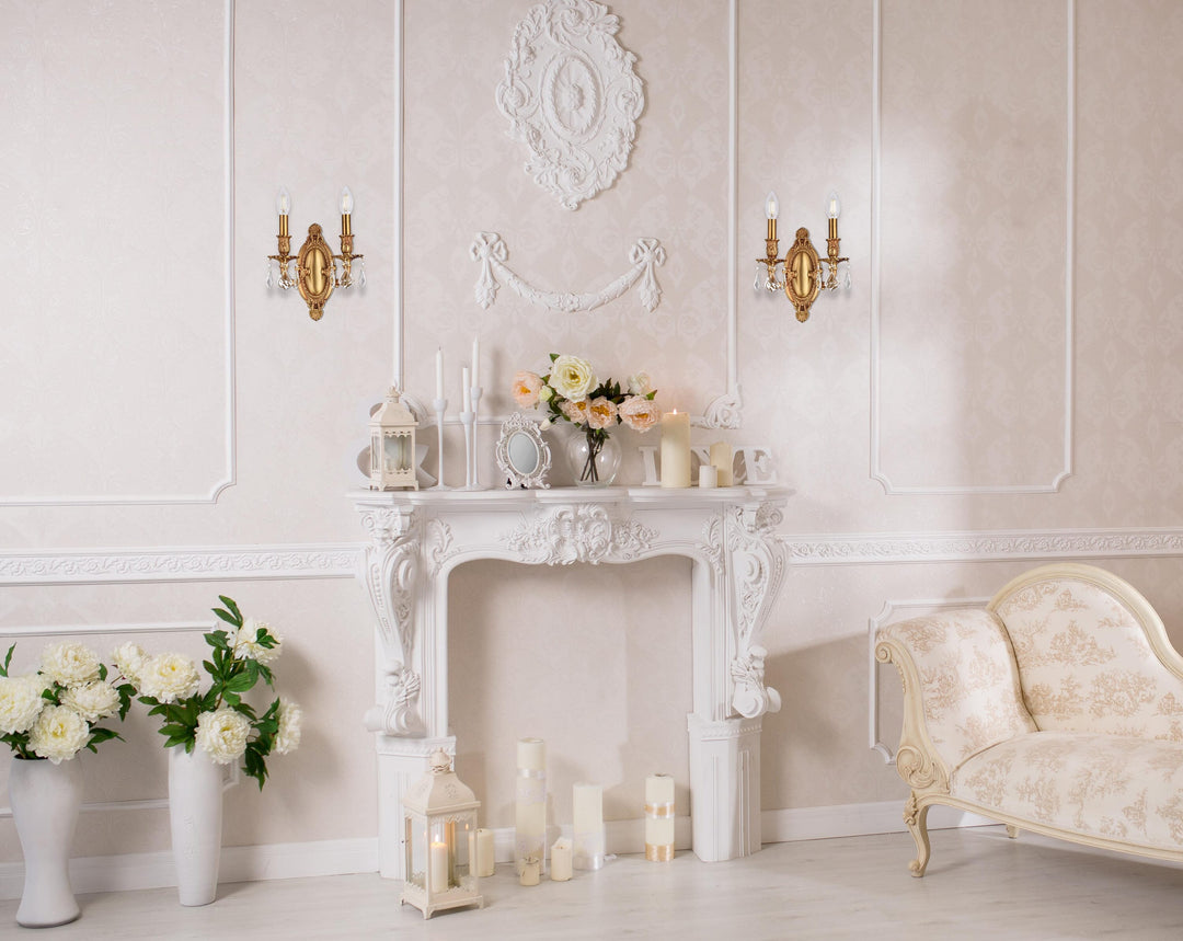 Rosalia Crystal Wall Sconce by Elegant - view 4