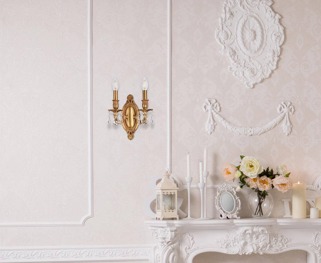 Rosalia Crystal Wall Sconce by Elegant - view 9