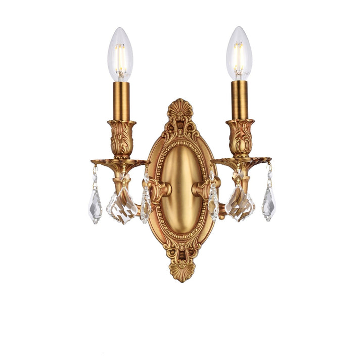 Rosalia Crystal Wall Sconce in French Gold by Elegant