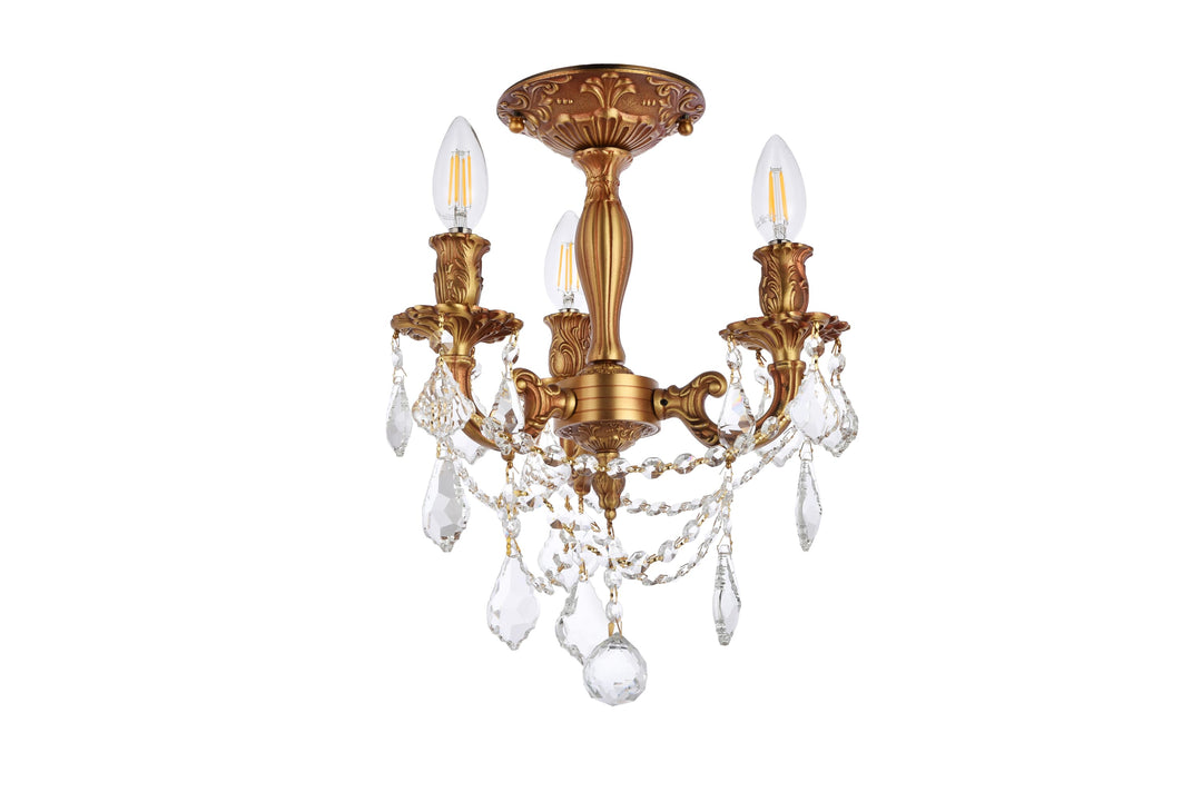 Rosalia Crystal Flush Mount by Elegant - view 9