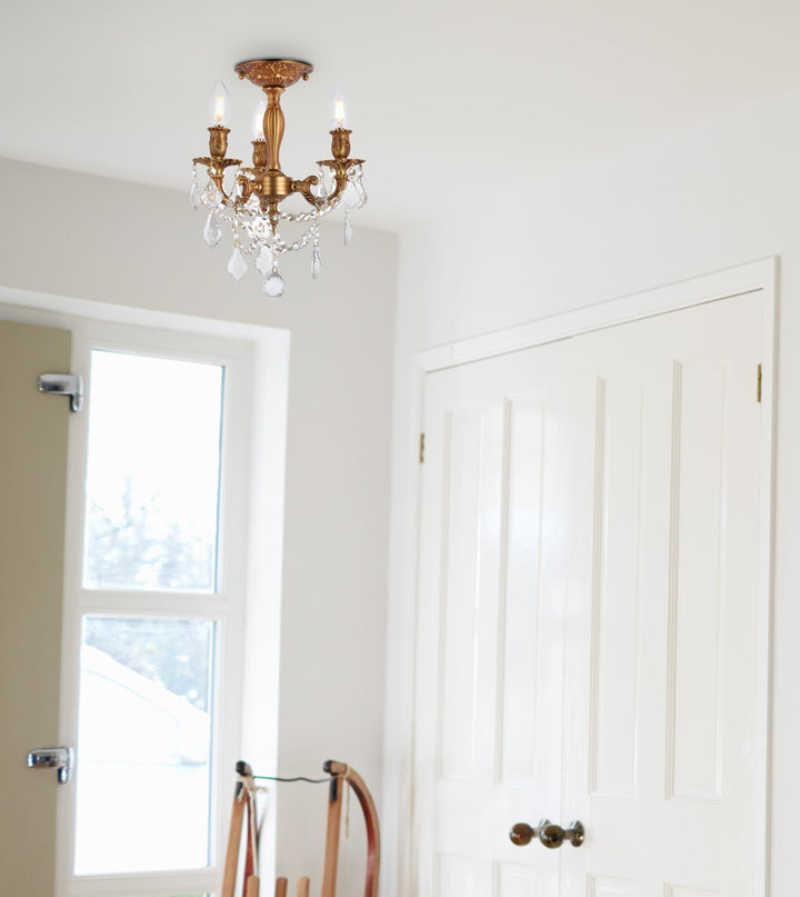 Rosalia Crystal Flush Mount by Elegant - view 11