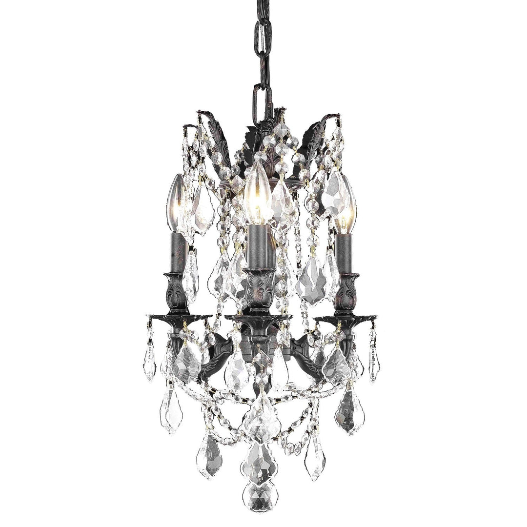 Rosalia Crystal Pendant in Dark Bronze by Elegant