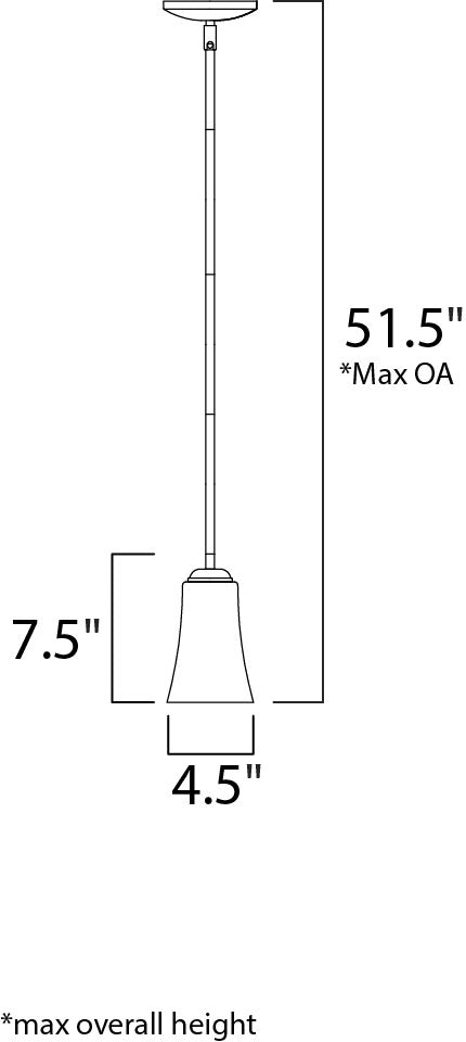 Logan 1-Light Mini Pendant dimensions diagram