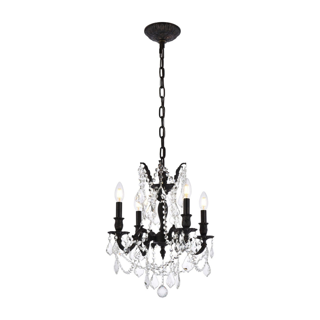 Rosalia Crystal Pendant (9204) in Dark Bronze by Elegant
