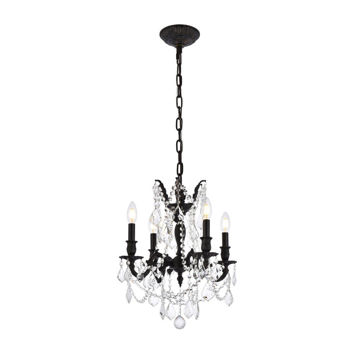 Rosalia Crystal Pendant (9204) in Dark Bronze by Elegant