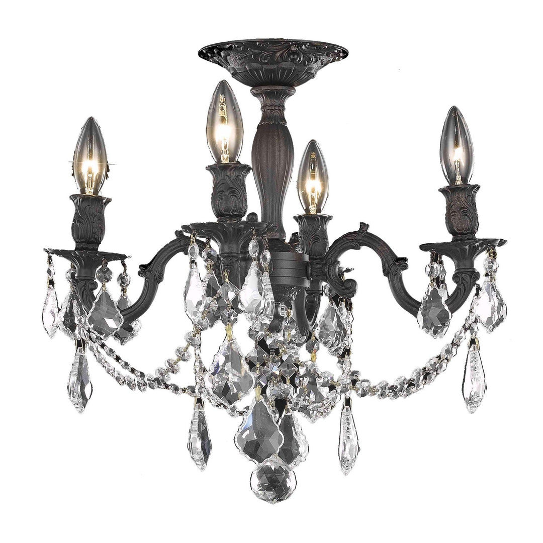 Rosalia Crystal Flush Mount (9204) in Dark Bronze by Elegant