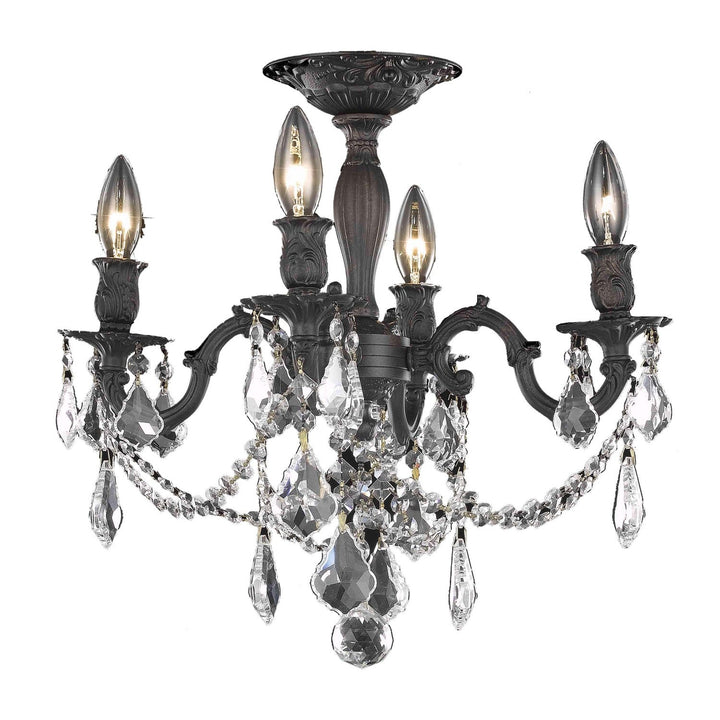 Rosalia Crystal Flush Mount (9204) in Dark Bronze by Elegant