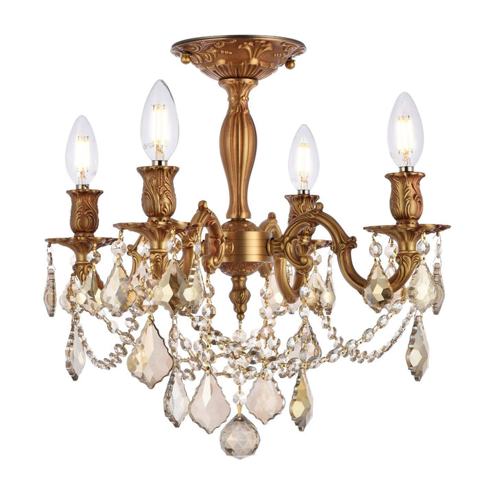 Rosalia Crystal Flush Mount (9204) in French Gold by Elegant