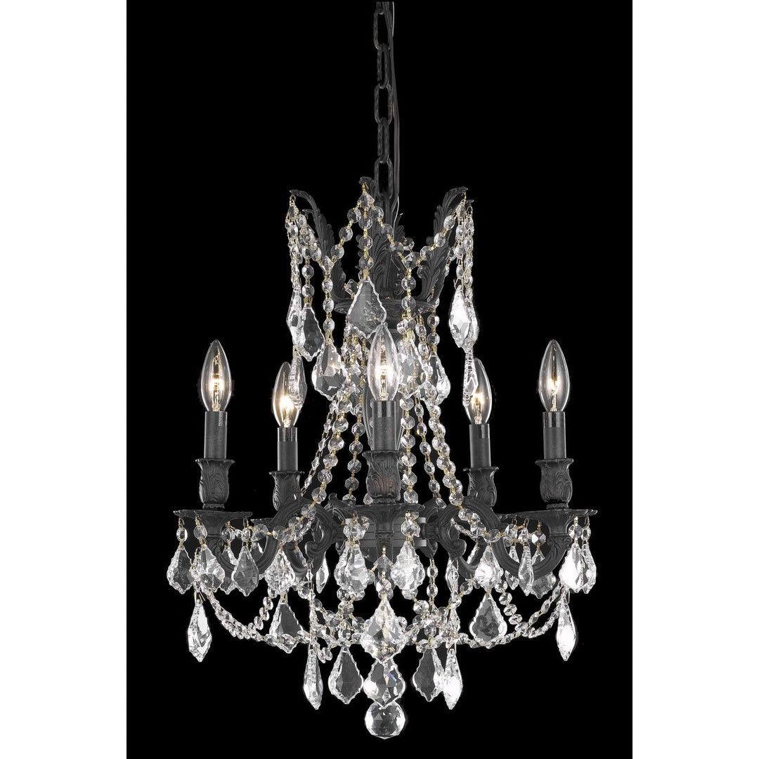 Rosalia Crystal Pendant (9205) in Dark Bronze by Elegant