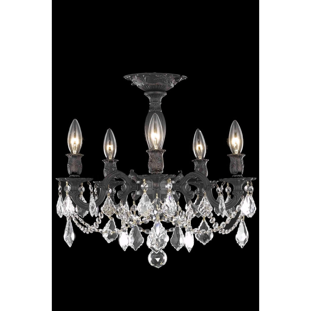 Rosalia Crystal Flush Mount (9205) in Dark Bronze by Elegant