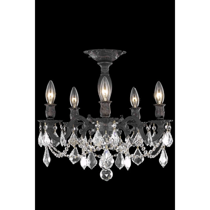 Rosalia Crystal Flush Mount (9205) in Dark Bronze by Elegant