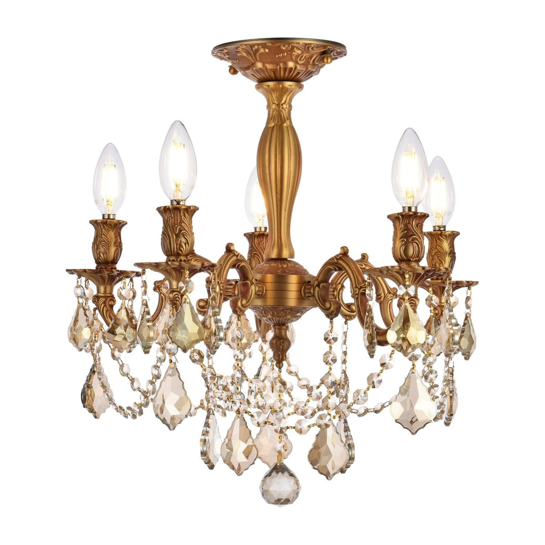 Rosalia Crystal Flush Mount (9205) in French Gold by Elegant